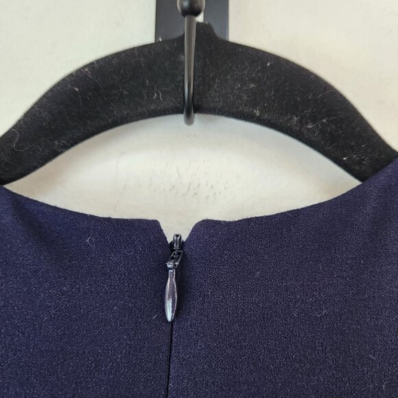 Hutch Anthropologie Peyton Dress Navy Blue Midi Career Fitted Women's S - Picture 9 of 11